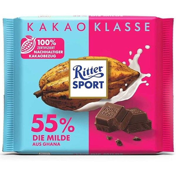 Ritter Sport 55% Ghana Cacao Chocolate