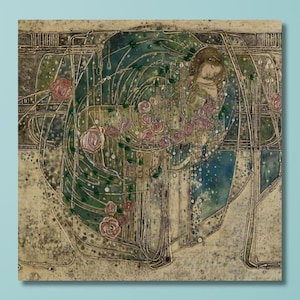 Margaret Macdonald Mackintosh Sleeping Princess Giclee Margaret Macdonald Canvas Wall Art,Margaret Macdonald Poster Print Reproduction,Gifts
