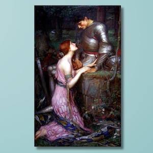 John William Waterhouse Lamia and The Soldier 1905 Poster/Canvas Wall Arts,Waterhouse Print Art Canvas,Modern Wall Art Decor,Vintage Art/7