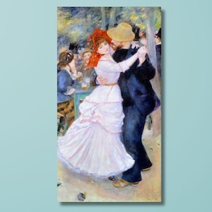 Pierre-Auguste Renoir,  Suzanne Valadon , Dance at Bougival in (1882) Canvas Exhibition Print Canvas Wall Art  Modern Wall Art Man Cafe Gift