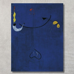 Joan Miro Canvas Wall Art - Unusual Design Exhibition Poster and Different Style Print for Modern and Artistic Home Deco,Joan Miro Spain Art