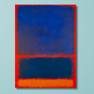 Mark Rothko Blue Orange Red Canvas/Poster Art Reproduction, Rothko Reproduction, Abstract Canvas Wall Art, Modern Art Expressionism Painting