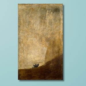Francisco Goya Wall Art Poster,Francisco Goya The Dog El Perro 1819Canvas Print Wall Art,Francisco Goya Painting,Goya Print,Art Reproduction