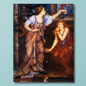 Evelyn De Morgan Queen Eleanor and the Fair Rosamund Canvas Print,Evelyn De Morgan Canvas Wall Art,Pre-Raphaelite,Home Wall Decor Gifts /6