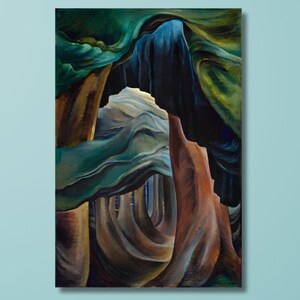 Emily Carr Canvas Wall Art,Emily Carr Artworks,Red Cedar reproduction print, Forest Columbia Wall Art,Western Forest Wall Decor,Gifts/3