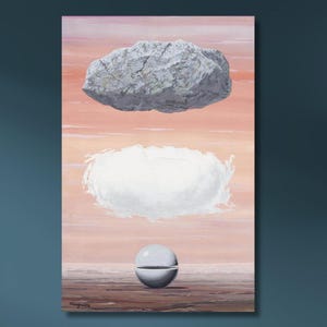 Tela de parede de René Magritte – Reprodução da impressão "O mundo familiar", arte abstrata surreal, belas artes modernas para casa ou escritório, presentes/91