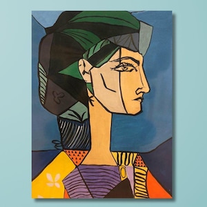 Pablo Picasso Wall Art,Pablo Picasso Lady Portrait,Canvas Poster Print,Pablo Picasso Wall Decor,Home Decor Wall Art Print, Vintage Poster/38