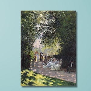 モネ キャンバス プリント: モンソー公園 (1878) 美術複製