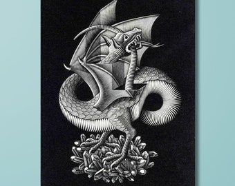 MC Escher Print, Escher Art, 