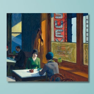 Edward Hopper Chop Suey Poster/Canvas Wall Art Reproduction, Abstract Wall Art Print, Modern Art Painting,Realism,Modernism,American Art