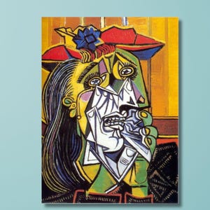 Obraz na płótnie Dora Maar Picassa „Płacząca kobieta”-abstrakcyjna sztuka ścienna