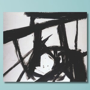 Franz Kline Turin 1960 Black White Wall Art, Franz Kline Wall Art Canvas Poster Print, Abstract Expressionism Modern Wall Art, Home Decor