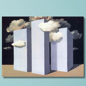 René Magritte Canvas Wall Art, A Storm by René Magritte Art Print, Surrealism Art, Reproduction Print, Home&Office Canvas Wall Decor Gift/85