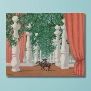 René Magritte,Le Jockey Perdu 1947-48 Sothebys Print by Rene Magritte,Surrealism Art,René Magritte Artworks,Modern Wall Art,Home Decor/58