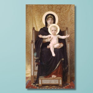 Lienzos de la Virgen y el Niño, William-Adolphe Bouguereau, tradicional, pintura, regalo católico, Santísima Virgen María, regalos de Jesús/7