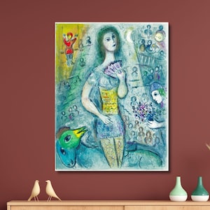 Marc Chagall Canvas Wall art,Chagall Canvas Poster,Marc Chagall Circus One Plate Art Print,Le Cirque: One Plate,Panel,Home Wall Decor gifts