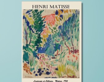 Henri Matisse Canvas Print: Landscape at Collioure, Colorful Wall Art