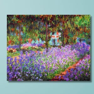 Monet's Garden Canvas Print: Framed Vintage Impressionist Wall Art