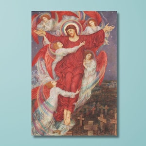Evelyn De Morgan Canvas Wall Art,The Red Cross (1914–1916) Evelyn De Morgan Art Print,Canvas Print,Pre-Raphaelite, Home Wall Decor Gifts /9