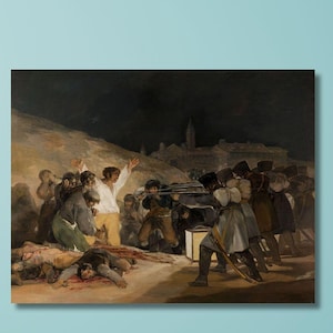 Pôster/impressão em tela de Francisco Goya O Três de Maio, impressão em tela de Francisco Goya El Tres de Mayo, impressão em pôster de exposição, arte vintage