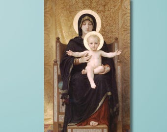 Madonna and Child Canvas Print: Bouguereau Painting, Catholic Art
