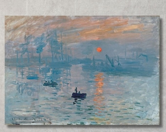 Monet Impression Sunrise Canvas Print: Classic Impressionism Wall Art