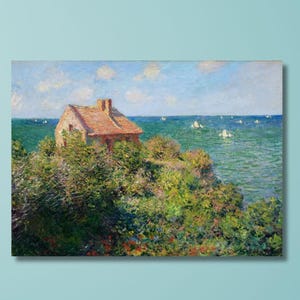 Monet Canvas Print: Fisherman's Hut on the Cliffs, Varengeville