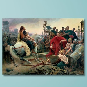 Julius Caesar Wall Art, Julius Caesar War Canvas Poster, Historical Art Decor, Living Room Art Decor, Gift for Him, Ready to Hang,Home Decor