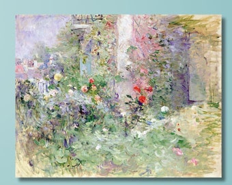Berthe Morisot,The Garden at Bougival/ Poster Art Reproduction,Abstract Wall Art ,Vintage art,canvas wall art,famous art prints, art prints,