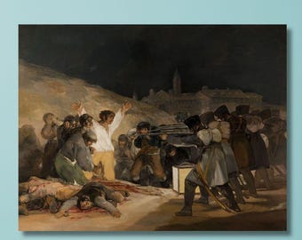 Goya The Third of May Canvas Art Print: Vintage Exhibition Poster