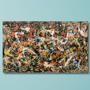 Jackson Pollock Extra Large Canvas Wall Art Jackson Pollock Canvas Wall Art Abstract Wall Art Home and Living Room Decor Pollock Convergence