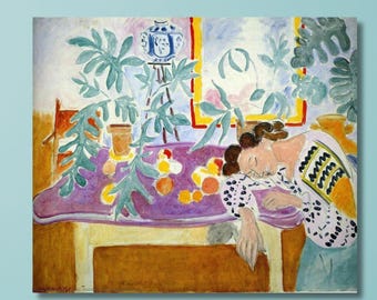 Lienzo de Matisse "Mujer dormida": póster para museo