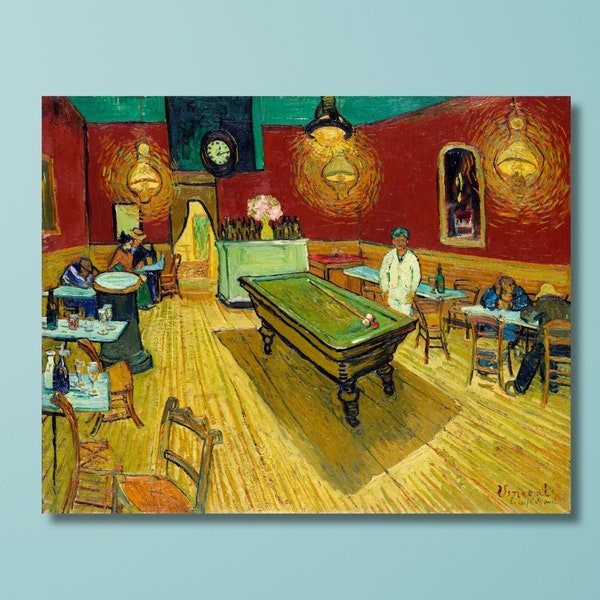 Vincent van Gogh, Le Café de Nuit,The Night Café, 1888,van Gogh art,Night Café decor,Night Café poster, clasicc wall art