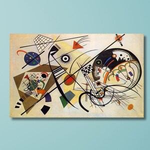 Wassily Kandinsky Transverse Line Poster/ Canvas Art Reproduction, Abstract Wall Art Print, Modern Art Painting, Abstract Art Poster