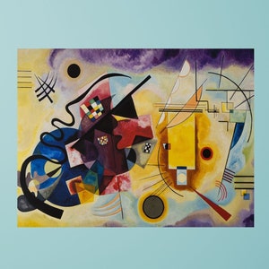 Wassily Kandinsky Yellow Red Blue Poster/Canvas  Art Reproduction, Abstract Wall Art Print, Modern Art Painting, Expressionism Art Poster