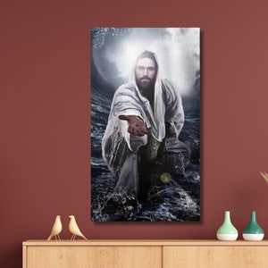 Jesus Christ Canvas Print, Lord Jesus Canvas, Jesus Canvas Print, Spiritual Canvas, Home Decor, Church Decor Canvas Art, Canvas, Canvas Art