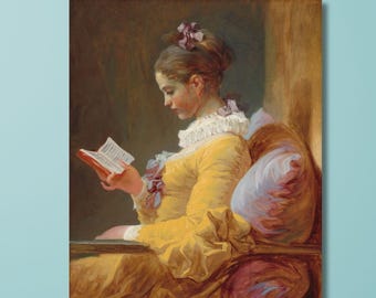 ジャン＝オノレ・フラゴナール：読書をする少女（1770年頃