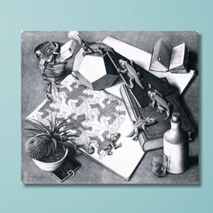 Relativity by Maurits Cornelis Escher Canvas Art,Escher Poster,Op Art Wall Art Print Design,Abstract Canvas Home Decor Canvas Ready to Hang