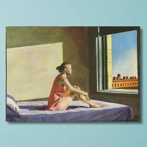 Edward Hopper Morning Sun Wall Art, Edward Hopper Wall Print, Morning Sun Canvas Wall Decor, Abstract Canvas Prints, Expressionism Art