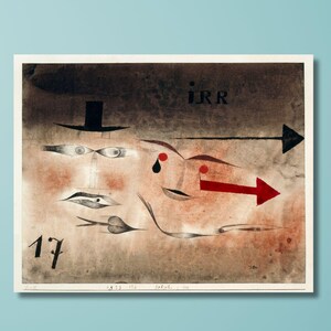 Paul Klee Seventeen Canvas Print: Expressionism Abstract Art Poster