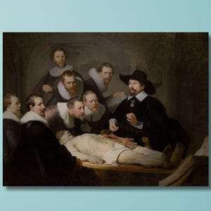 Rembrandt Anatomy Lesson Dr Tulp Art Print,Rembrandt van Rijn Canvas Wall Art,Canvas Print,Baroque,Canvas Poster & Panel ,Home Wall Decor/11