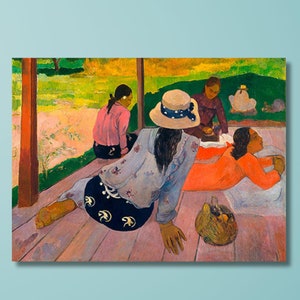Paul Gauguin The Siesta Paintings Art, Fine Art Poster,Paul Gauguin The Siesta Wall Décor Canvas Poster,Paul Gauguin The Siesta Poster Art/1
