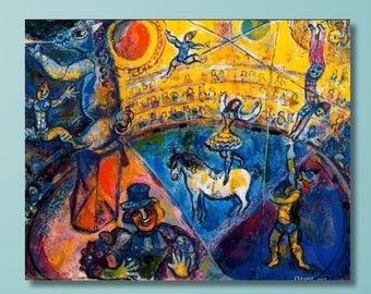 Circus horse Chagall Canvas Wall Art, Marc Chagall Art Exhibition Poster,Exhibition Poster, Expressionism Art, Marc Chagall Print,Home Decor