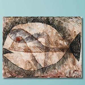 Paul Klee &quot;Fisch&quot; Canvas Print: Expressionism Wall Art