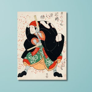Kuniyoshi Utagawa Japanese Art Canvas Print: Mimasu Gennosuke