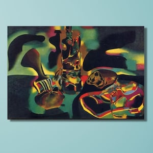 Joan Miro Still Life With Old Shoe Canvas Wall Art,Joan Miró Abstract Surrealism Miro Abstact Canvas,Surreal wall art,Wrapped Surreal Canvas