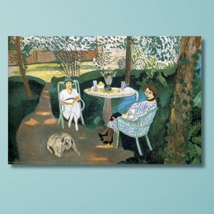 Matisse Poster,Henri Matisse Tea in the Garden, Matisse Print, Henri Matisse Wall Art, Henri Matisse Canvas Colorful Art, Home Decor