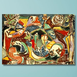 Jackson Pollock Extra Large Canvas Wall Art Jackson Pollock Canvas Wall Art Abstract Wall Art Home and Living Room Decor Pollock Convergence