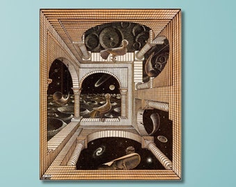 MC Escher Print, Escher Art, 