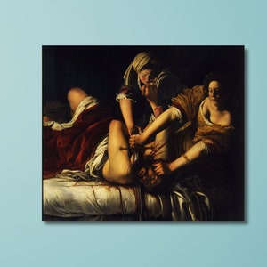 Artemisia Gentileschi Artworks Canvas Wall Art,Judith Slaying Holofernes by Artemisia Gentileschi,Judith poster Modern Wall Decor Print Art